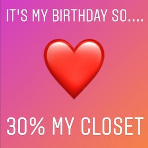 30% off my closet! Make an offer with discount